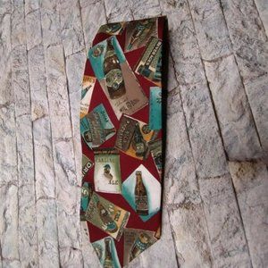Cola Soda Pop Beverage Advertisement Theme Men's Necktie 54"